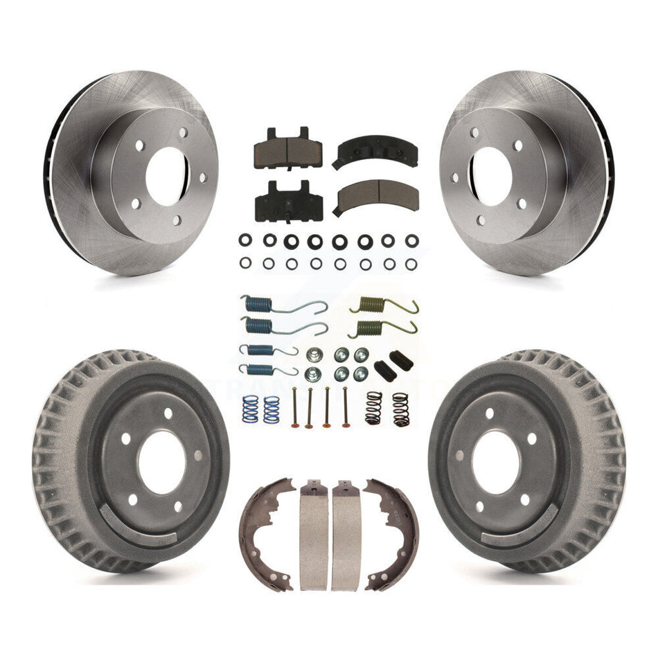 Front Rear Disc Brake Rotors Ceramic Pads And Drum Kit (7Pc) For 1990-2002 Chevrolet Astro GMC Safari AWD K8C-102222