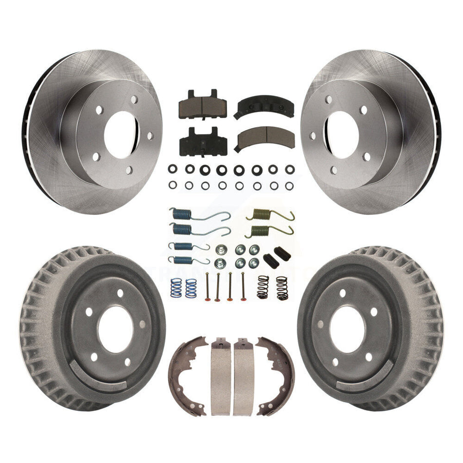 Front Rear Disc Brake Rotors Ceramic Pads And Drum Kit (7Pc) For 1990-2002 Chevrolet Astro GMC Safari AWD K8C-102222