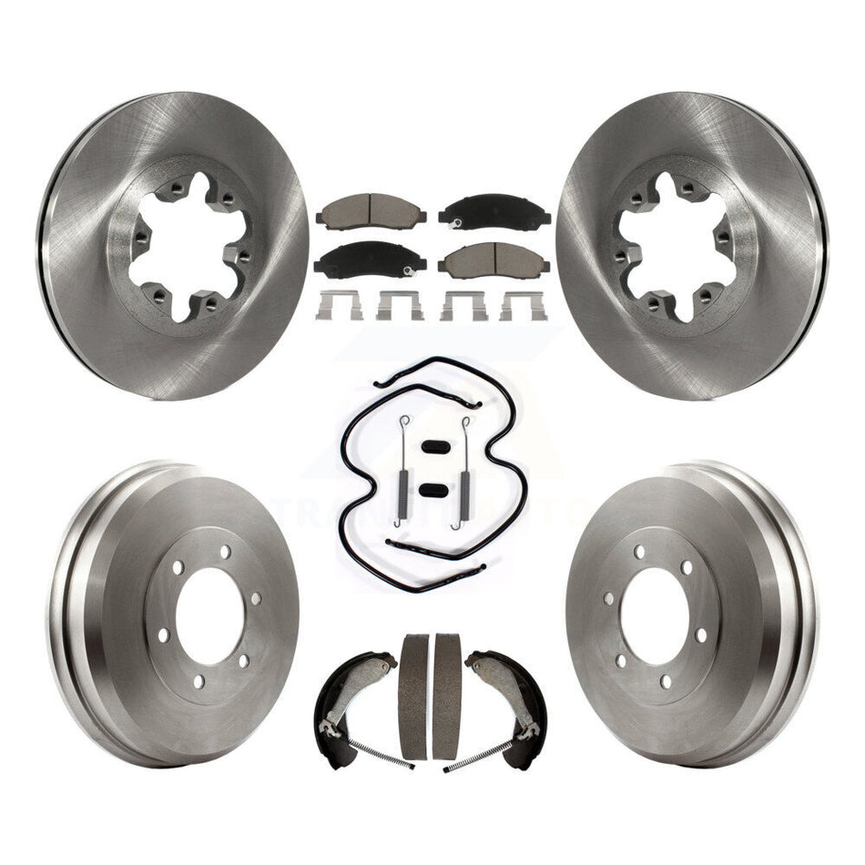 Front Rear Disc Brake Rotors Ceramic Pads And Drum Kit (7Pc) For Chevrolet Colorado GMC Canyon Isuzu i-290 i-280 i-370 i-350 K8C-102235