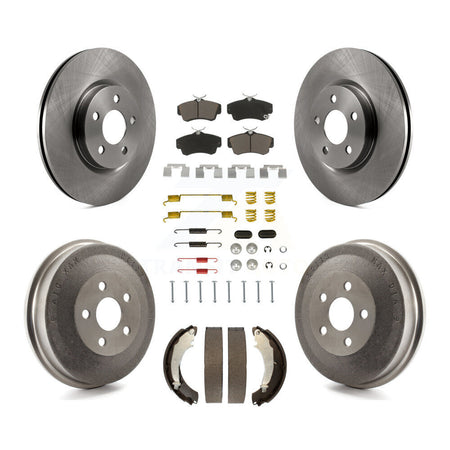 Front Rear Disc Brake Rotors Ceramic Pads And Drum Kit (7Pc) For Chrysler PT Cruiser K8C-102241