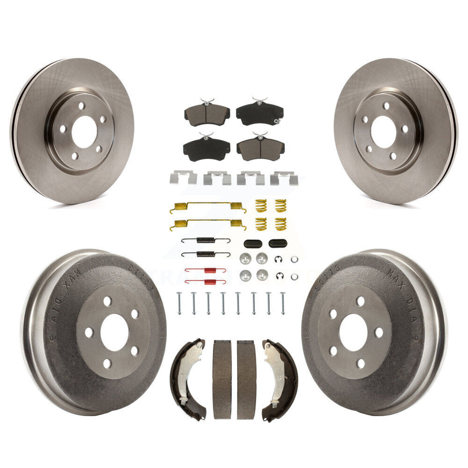 Front Rear Brake Rotors Ceramic Pad & Drum Kit (7Pc) For Chrysler PT Cruiser Turbocharged K8C-102242