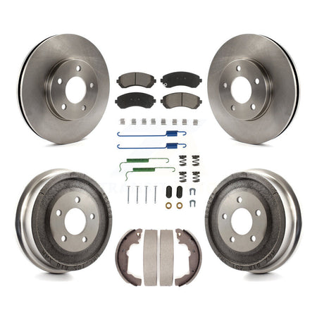 Front Rear Disc Brake Rotors Ceramic Pads And Drum Kit (7Pc) For Pontiac Aztek K8C-102246