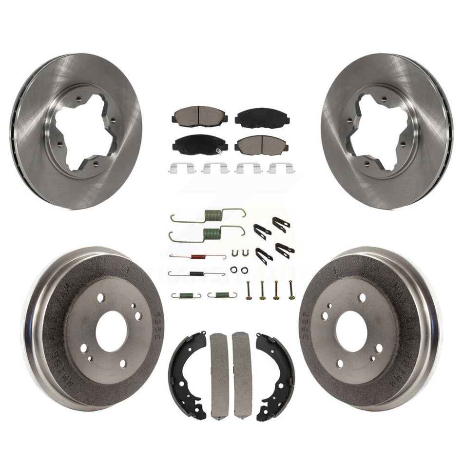 Front Rear Disc Brake Rotors Ceramic Pads And Drum Kit (7Pc) For Honda Accord K8C-102266