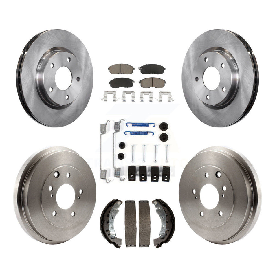 Front Rear Disc Brake Rotors Ceramic Pads And Drum Kit (7Pc) For Nissan Sentra K8C-102336