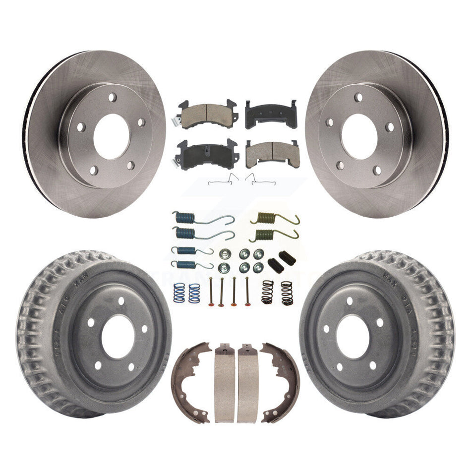 Front Rear Disc Brake Rotors Ceramic Pads And Drum Kit (7Pc) For Chevrolet S10 Blazer GMC S15 Jimmy Sonoma Buick Riviera Oldsmobile Toronado Syclone Bravada K8C-102340