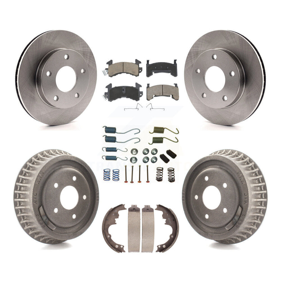Front Rear Disc Brake Rotors Ceramic Pads And Drum Kit (7Pc) For Chevrolet S10 GMC Sonoma Blazer Jimmy Oldsmobile Bravada Typhoon K8C-102341