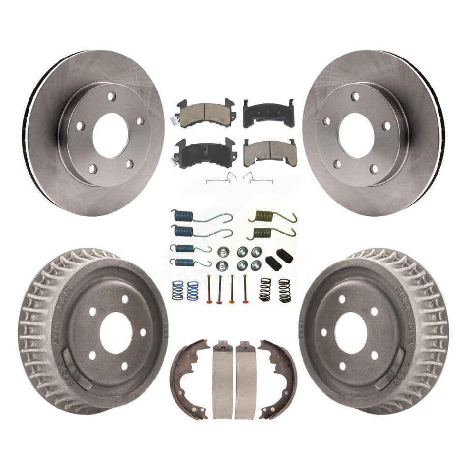 Front Rear Disc Brake Rotors Ceramic Pads And Drum Kit (7Pc) For Chevrolet S10 GMC Sonoma Blazer Jimmy Oldsmobile Bravada Typhoon K8C-102341