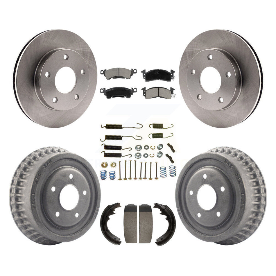 Front Rear Disc Brake Rotors Ceramic Pads And Drum Kit (7Pc) For GMC Jimmy K8C-102342