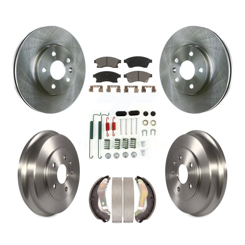Front Rear Disc Brake Rotors Ceramic Pads And Drum Kit (7Pc) For Chevrolet Sonic K8C-102345