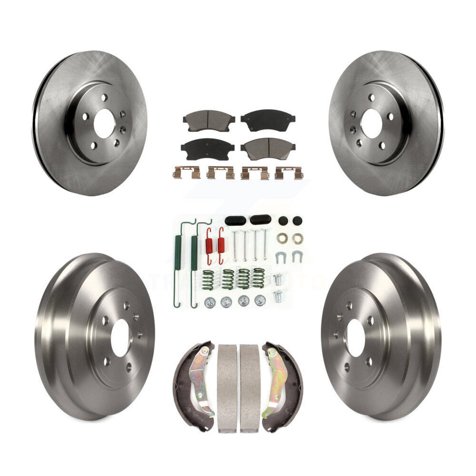 Front Rear Disc Brake Rotors Ceramic Pads And Drum Kit (7Pc) For Chevrolet Trax Sonic K8C-102346