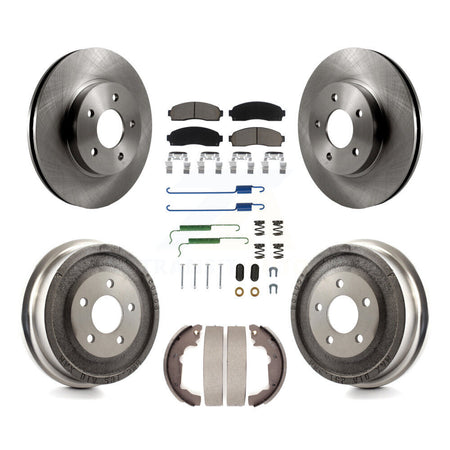 Front Rear Disc Brake Rotor Ceramic Pad & Drum Kit (7Pc) For Saturn Vue Chevrolet Equinox K8C-102349