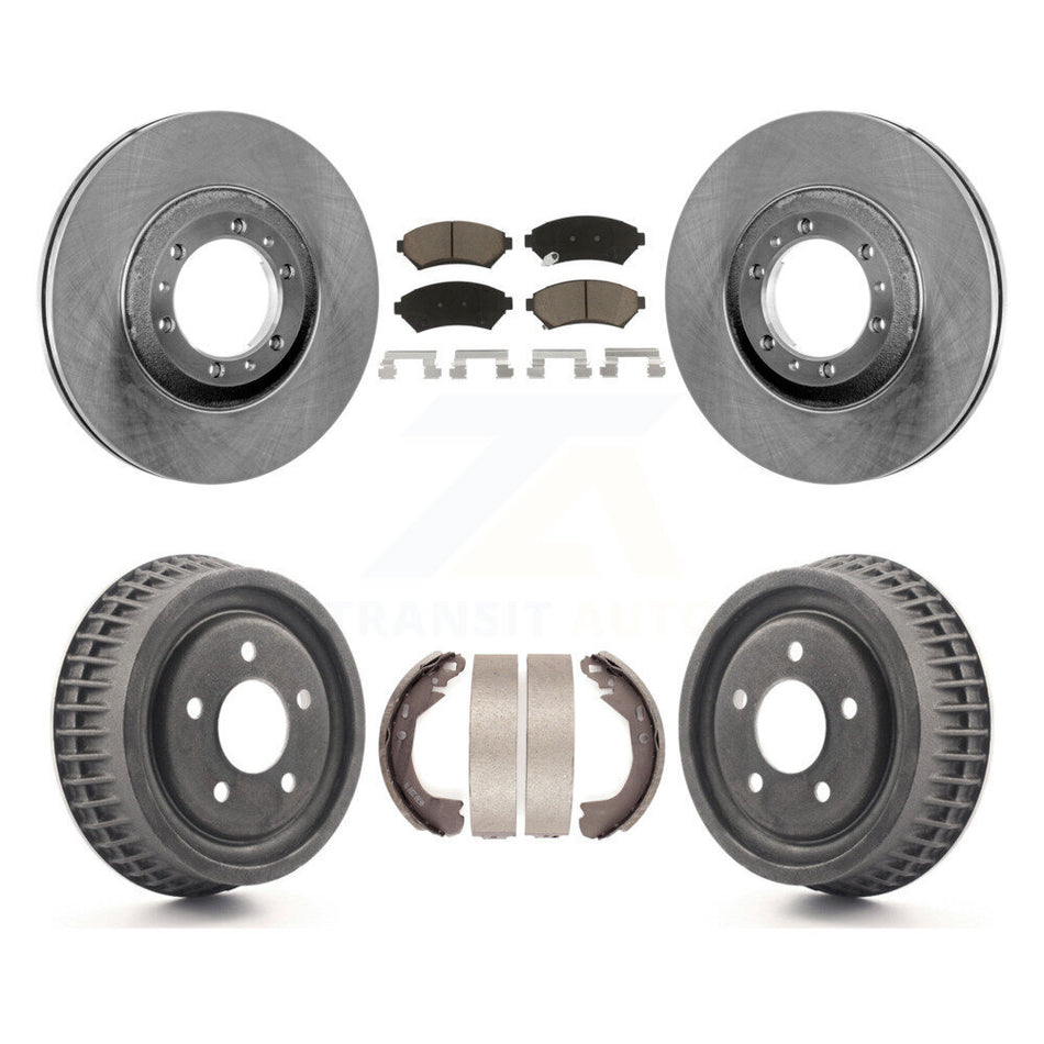 Front Rear Disc Brake Rotors Ceramic Pads And Drum Kit For Buick Century Chevrolet Venture Pontiac Montana Oldsmobile Silhouette Trans Sport K8C-102385