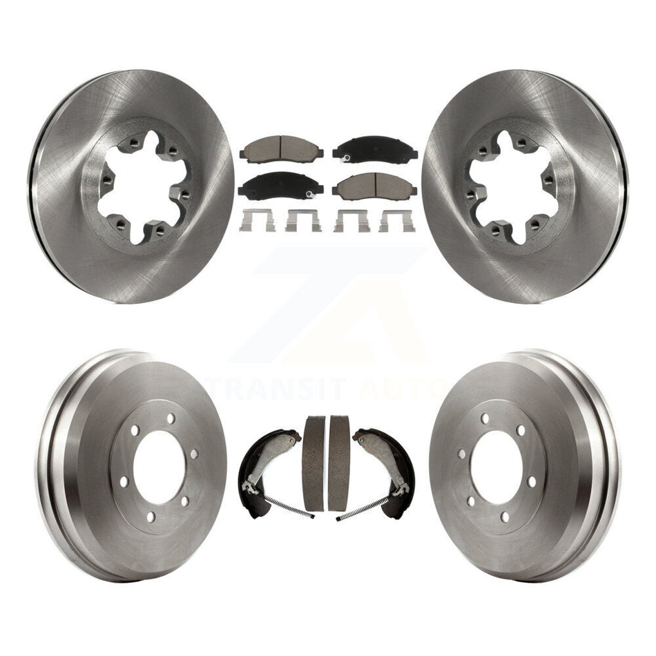 Front Rear Disc Brake Rotors Ceramic Pads And Drum Kit For Chevrolet Colorado GMC Canyon Isuzu i-290 i-280 i-370 i-350 K8C-102395