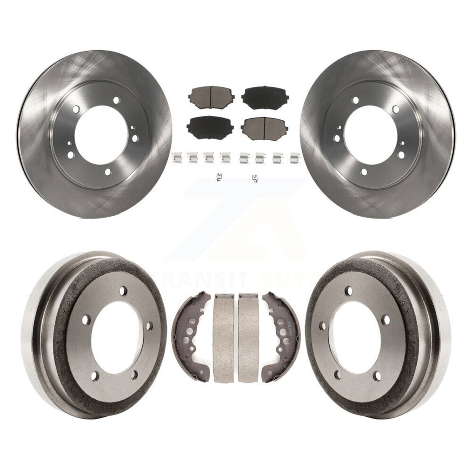 Front Rear Disc Brake Rotors Ceramic Pads And Drum Kit For Suzuki Grand Vitara K8C-102396