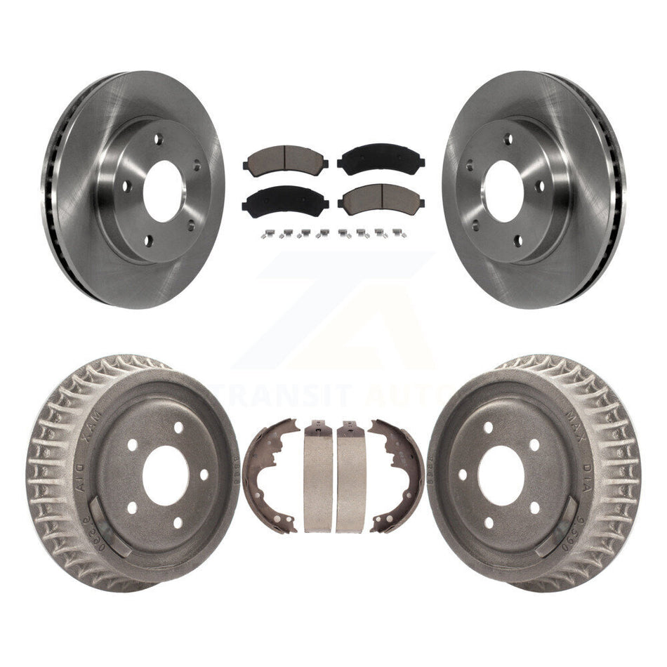 Front Rear Disc Brake Rotors Ceramic Pads And Drum Kit For 1998-2003 Chevrolet S10 4WD K8C-102400