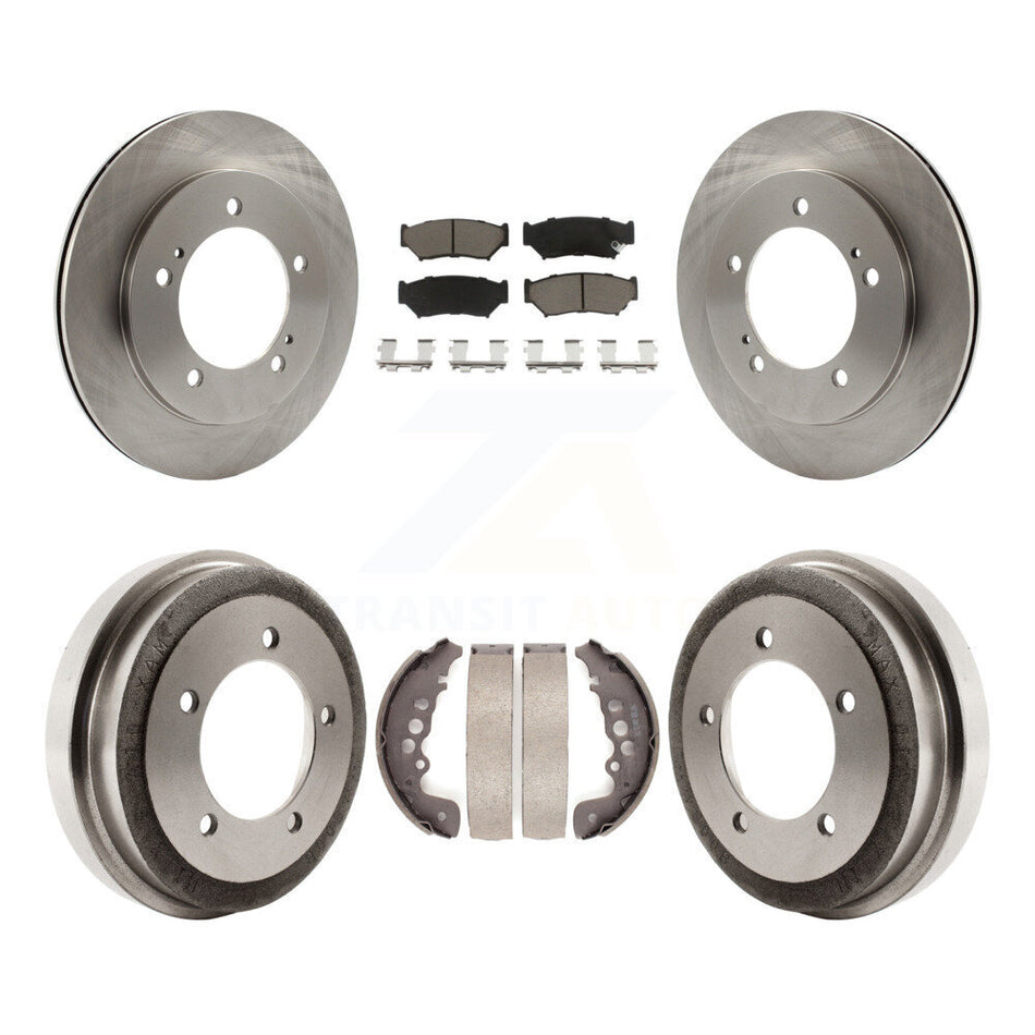 Front Rear Disc Brake Rotors Ceramic Pads And Drum Kit For 2000-2004 Chevrolet Tracker Suzuki Vitara K8C-102405