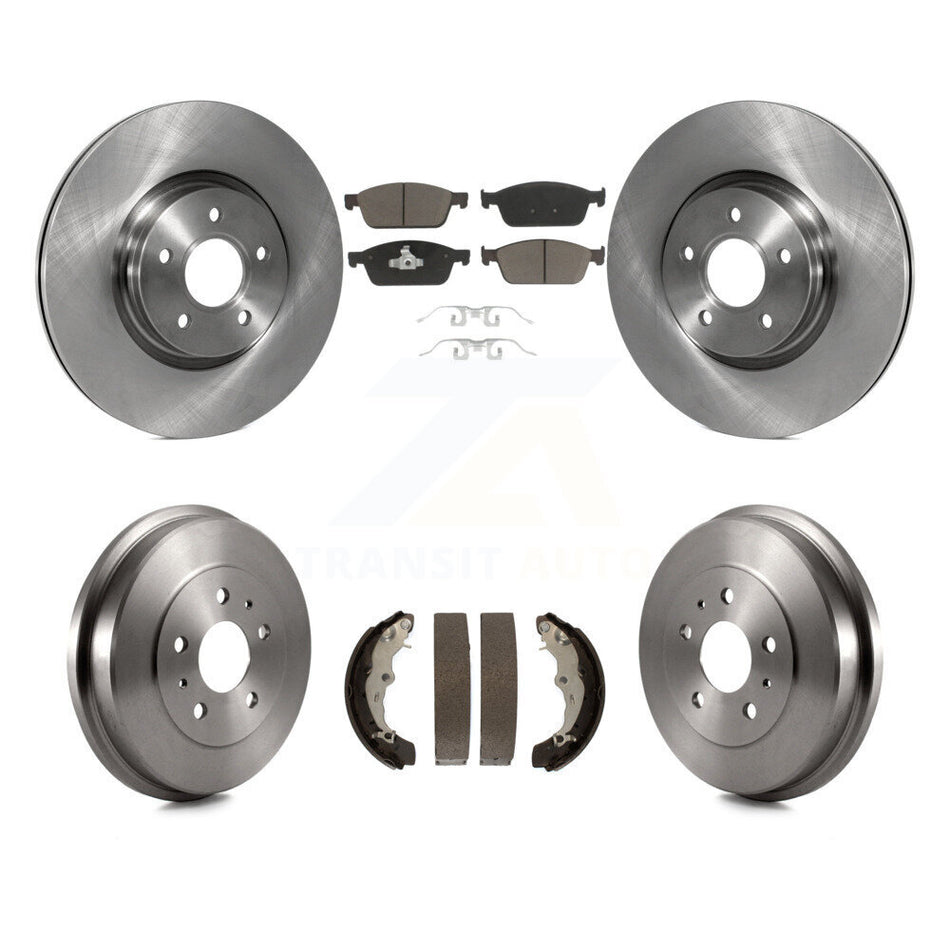 Front Rear Disc Brake Rotors Ceramic Pads And Drum Kit For Ford Focus ST K8C-102421