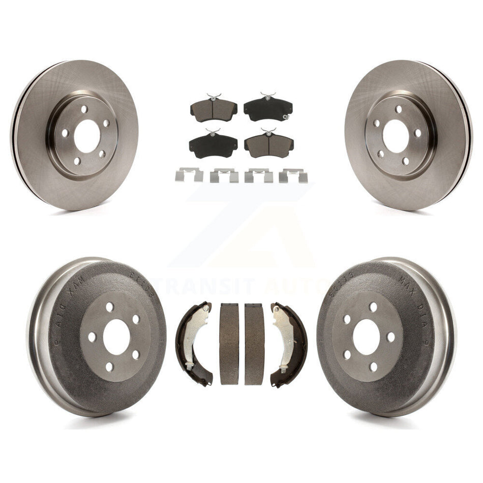 Front Rear Disc Brake Rotors Ceramic Pads And Drum Kit For Chrysler PT Cruiser Turbocharged K8C-102425