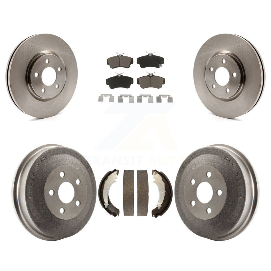 Front Rear Disc Brake Rotors Ceramic Pads And Drum Kit For Chrysler PT Cruiser Turbocharged K8C-102425