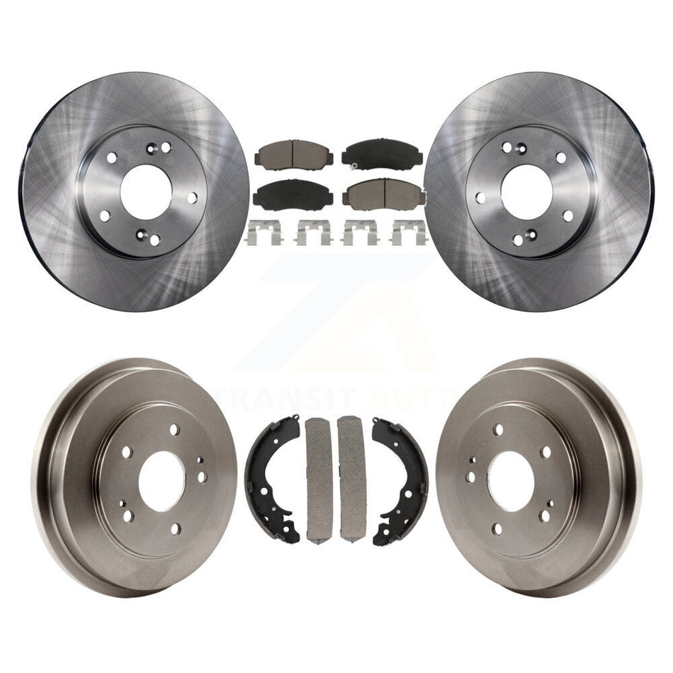 Front Rear Disc Brake Rotors Ceramic Pads And Drum Kit For Honda Accord Civic K8C-102426