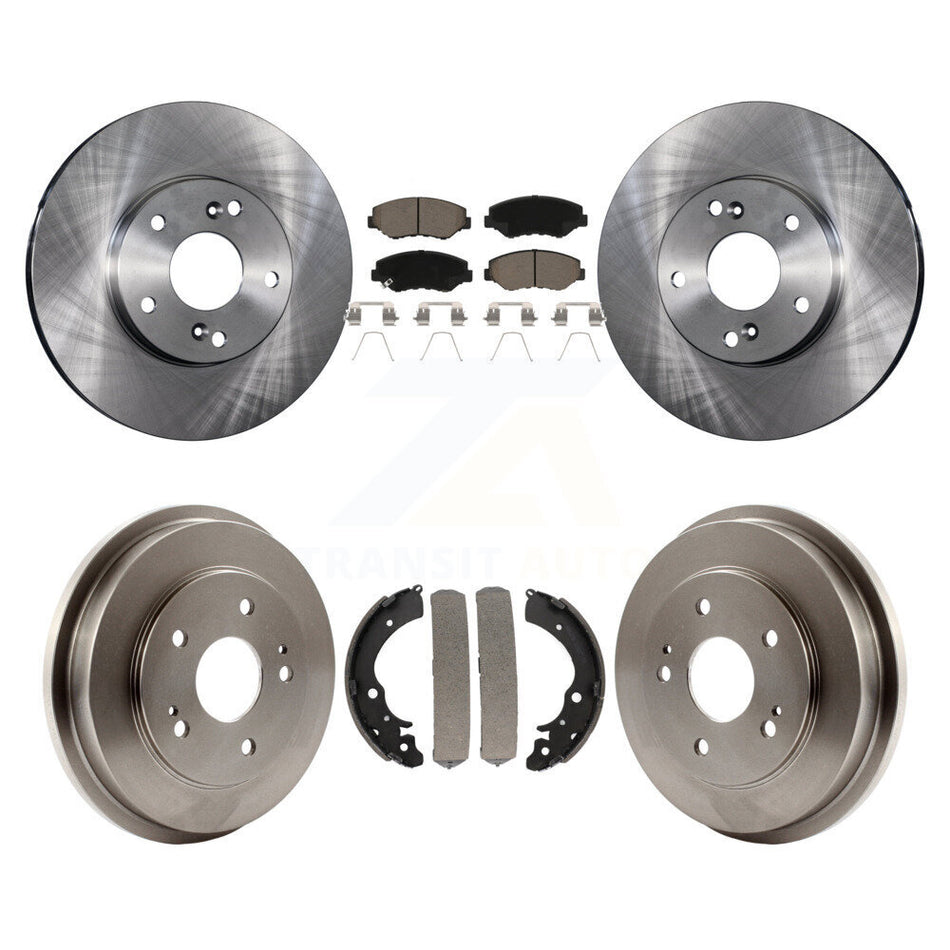Front Rear Disc Brake Rotors Ceramic Pads And Drum Kit For Honda Accord Fit K8C-102427