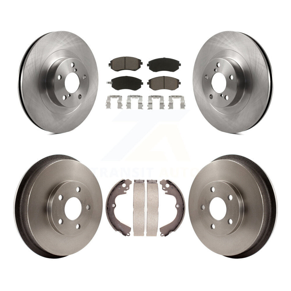 Front Rear Disc Brake Rotors Ceramic Pads And Drum Kit For Subaru Forester Impreza K8C-102428