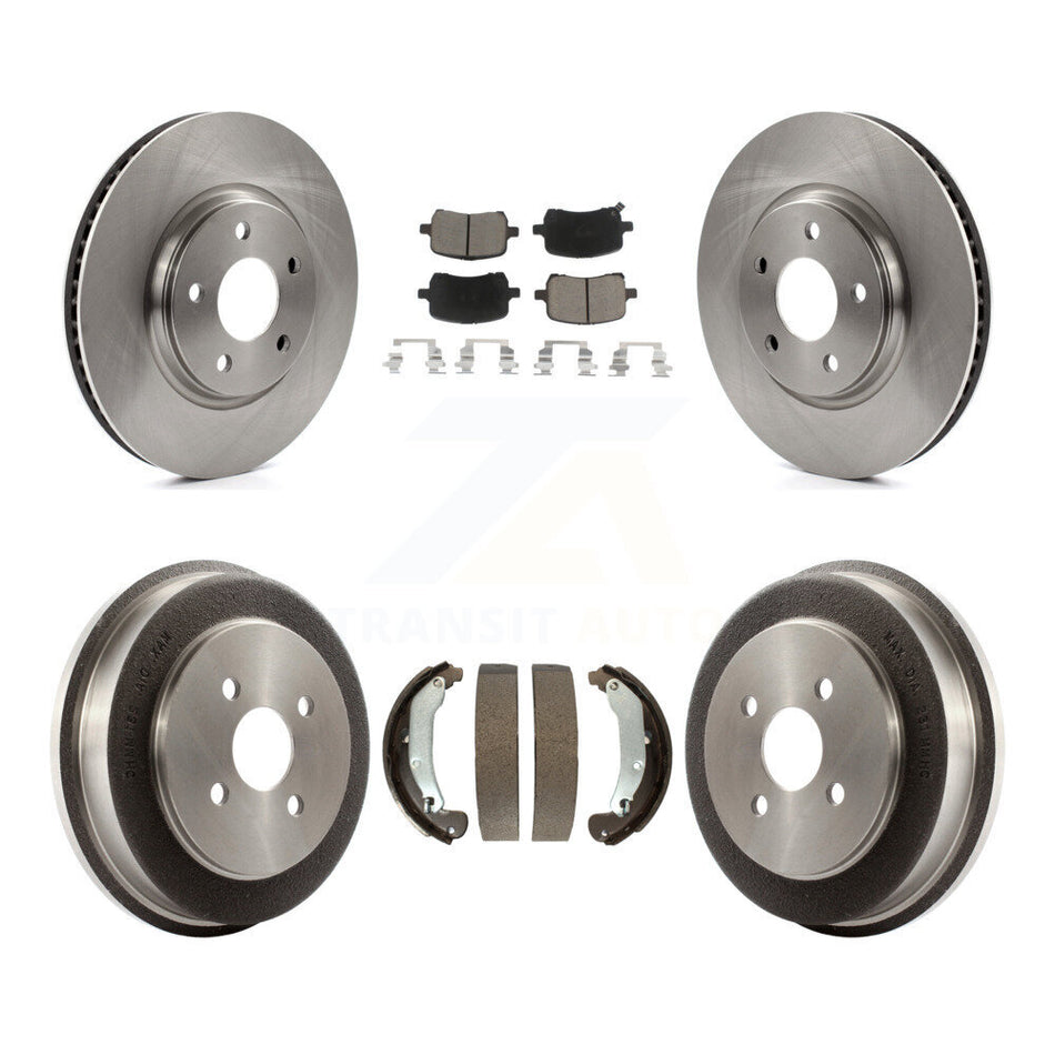 Front Rear Disc Brake Rotors Ceramic Pads And Drum Kit For 2006 Pontiac Pursuit With Brakes K8C-102433