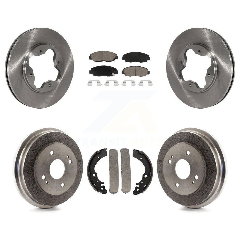 Front Rear Disc Brake Rotors Ceramic Pads And Drum Kit For Honda Accord K8C-102453