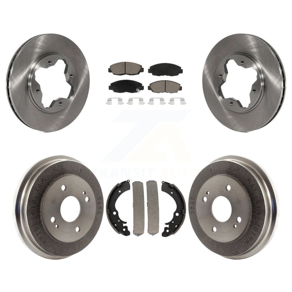 Front Rear Disc Brake Rotors Ceramic Pads And Drum Kit For Honda Accord K8C-102453