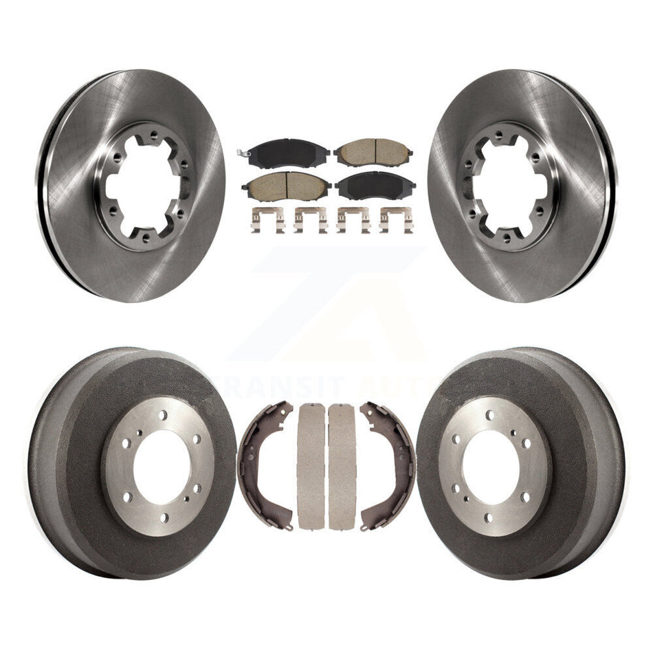 Front Rear Disc Brake Rotors Ceramic Pads And Drum Kit For Nissan Xterra Frontier K8C-102454