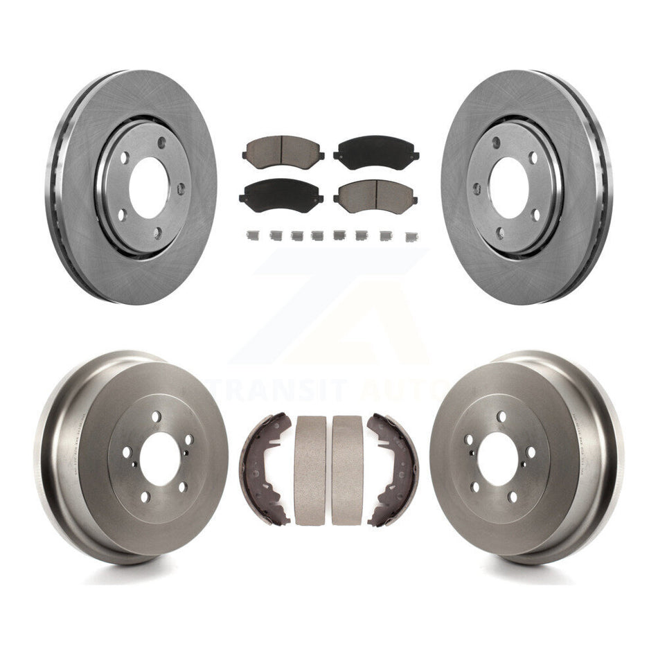 Front Rear Disc Brake Rotors Ceramic Pad Drum Kit For Dodge Caravan Grand Chrysler Town & K8C-102455