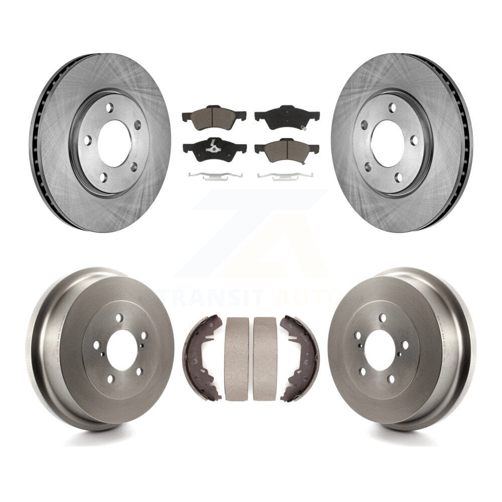 Front Rear Disc Brake Rotors Ceramic Pad Drum Kit For Dodge Caravan Grand Chrysler Town & K8C-102456