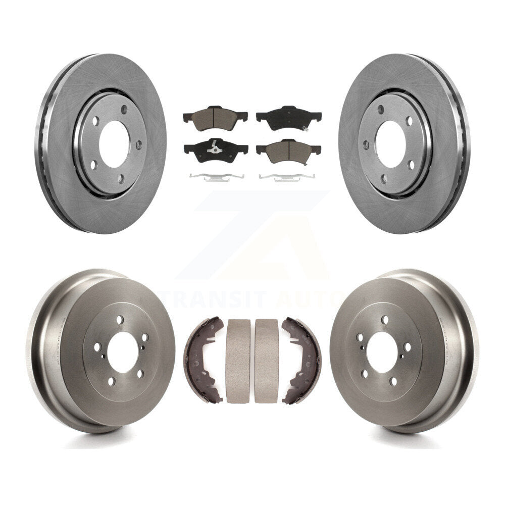 Front Rear Disc Brake Rotors Ceramic Pads And Drum Kit For Dodge Caravan Chrysler Voyager K8C-102463