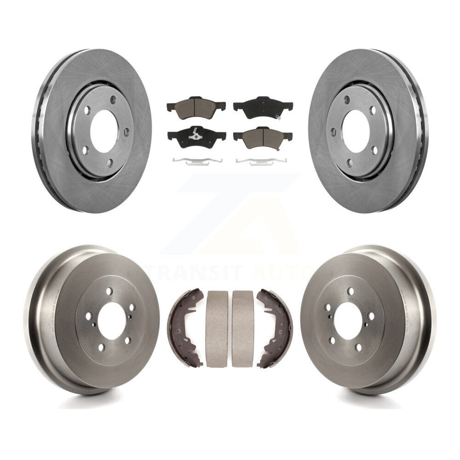 Front Rear Disc Brake Rotors Ceramic Pads And Drum Kit For Dodge Caravan Chrysler Voyager K8C-102463