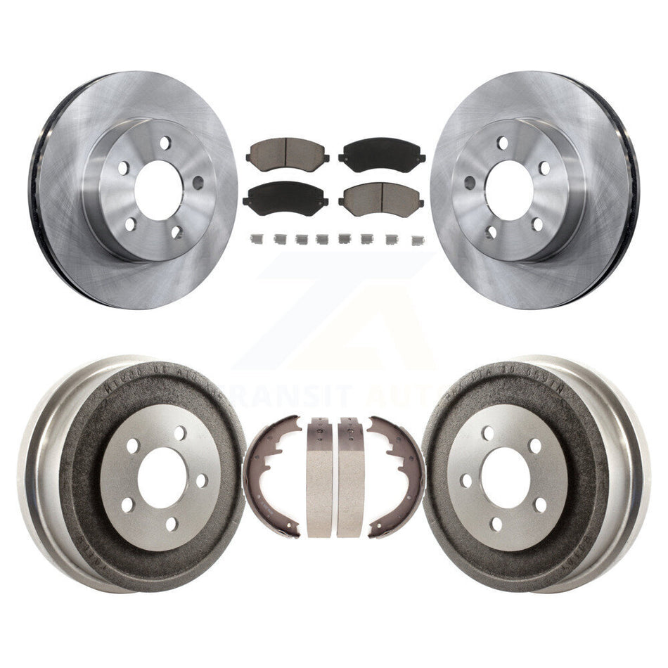 Front Rear Disc Brake Rotors Ceramic Pads And Drum Kit For 2002 Jeep Liberty K8C-102464
