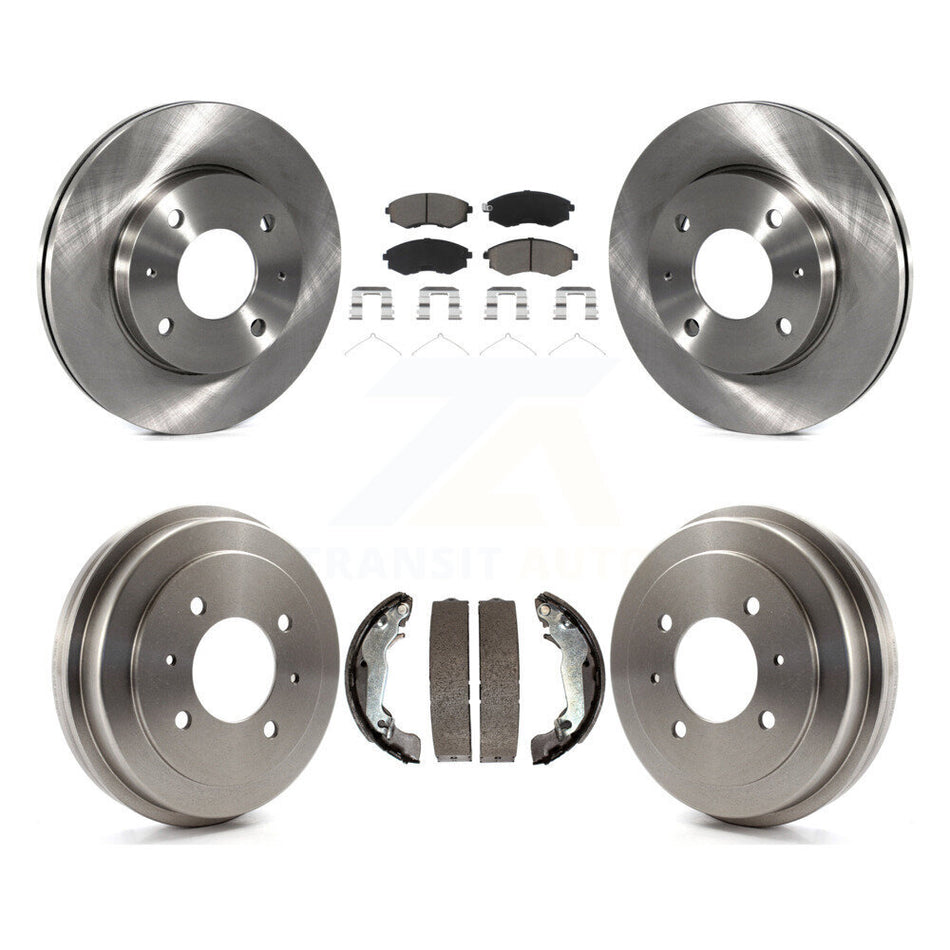 Front Rear Disc Brake Rotors Ceramic Pads And Drum Kit For Hyundai Elantra rear brakes K8C-102466
