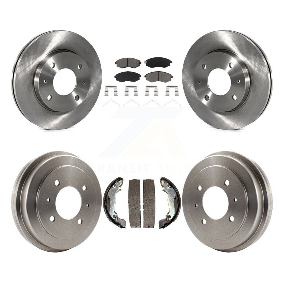 Front Rear Disc Brake Rotors Ceramic Pads And Drum Kit For Hyundai Elantra rear brakes K8C-102466