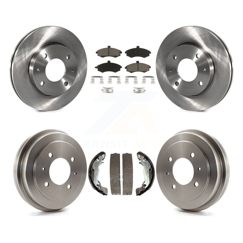 Front Rear Disc Brake Rotors Ceramic Pads And Drum Kit For Hyundai Elantra rear brakes K8C-102467