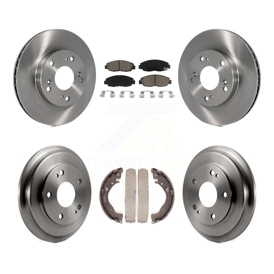 Front Rear Disc Brake Rotors Ceramic Pads And Drum Kit For Honda Civic K8C-102471