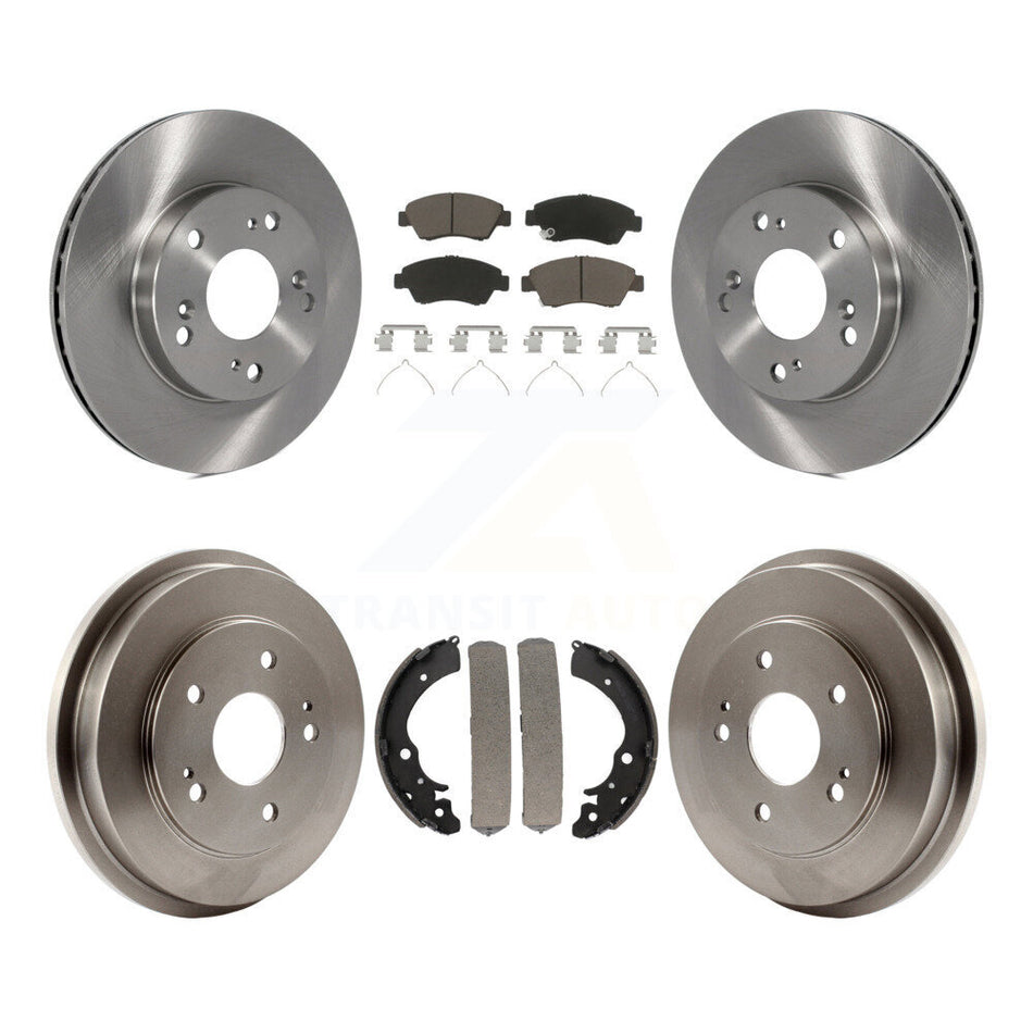 Front Rear Disc Brake Rotors Ceramic Pads And Drum Kit For 2006-2008 Honda Civic Hybrid K8C-102472