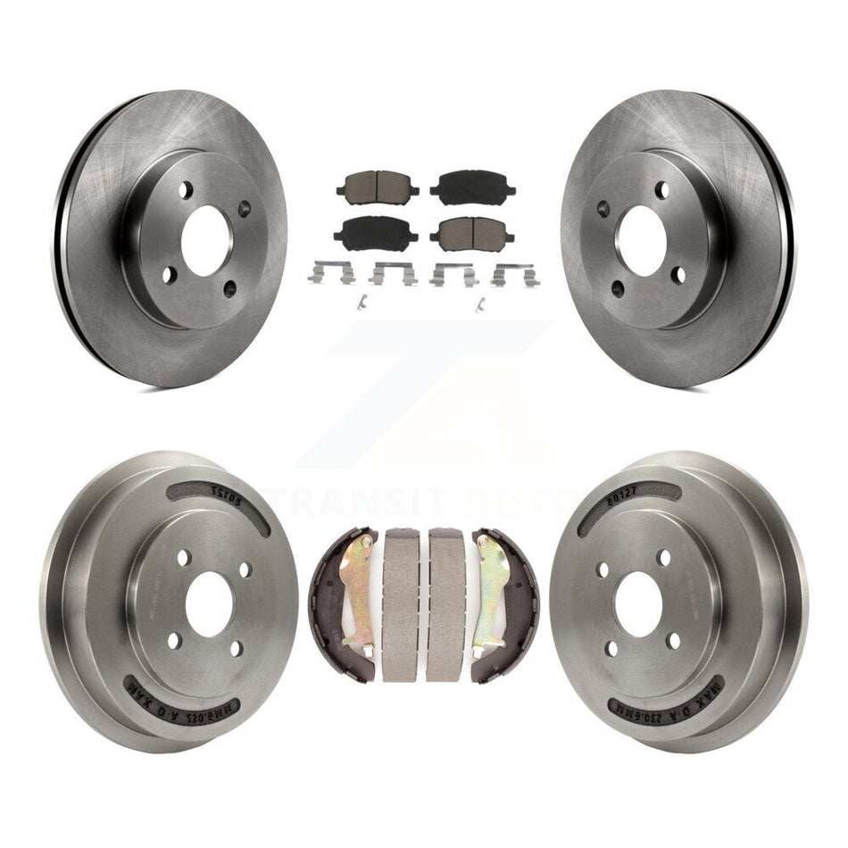 Front Rear Disc Brake Rotors Ceramic Pads And Drum Kit For Chevrolet Cobalt Pontiac G5 K8C-102473