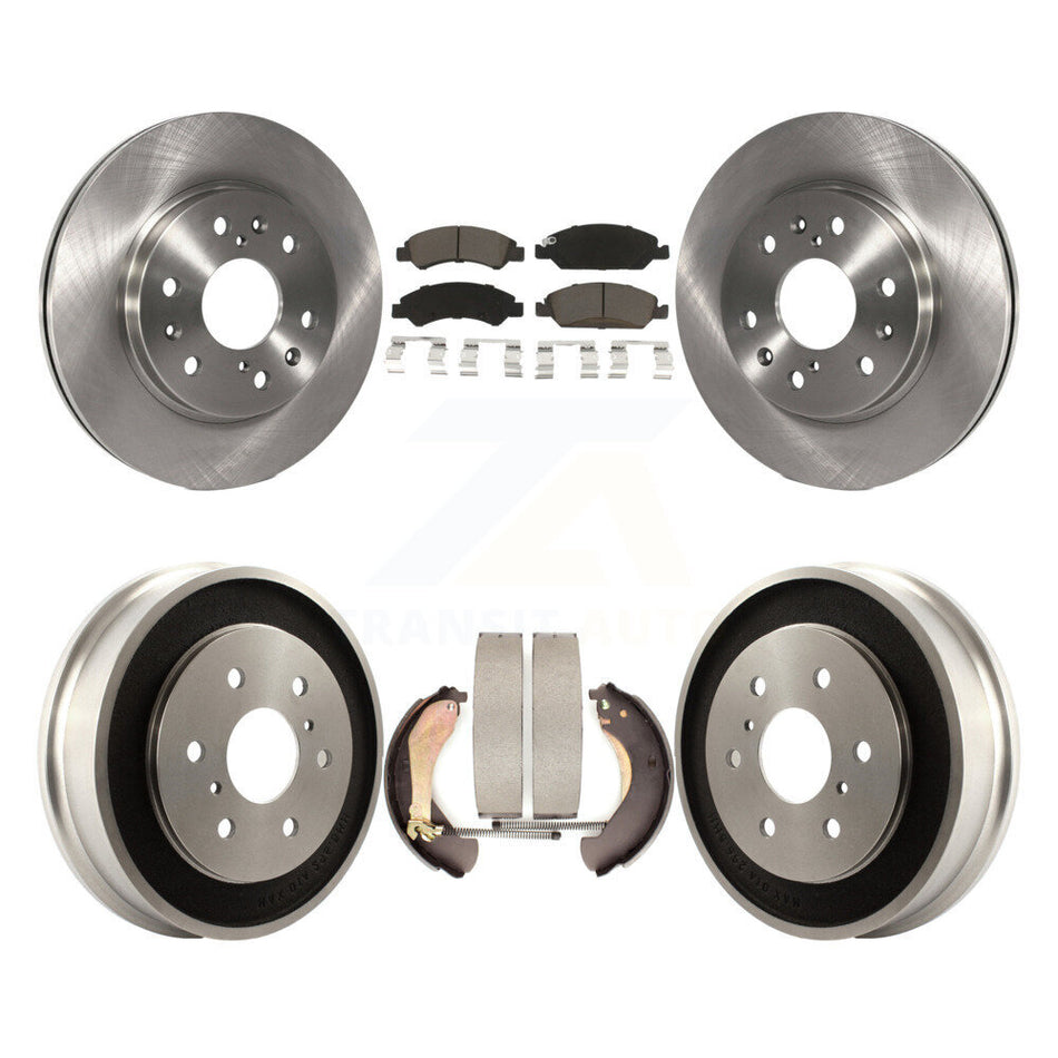 Front Rear Disc Brake Rotors Ceramic Pads And Drum Kit For Chevrolet Silverado 1500 GMC Sierra Classic K8C-102477