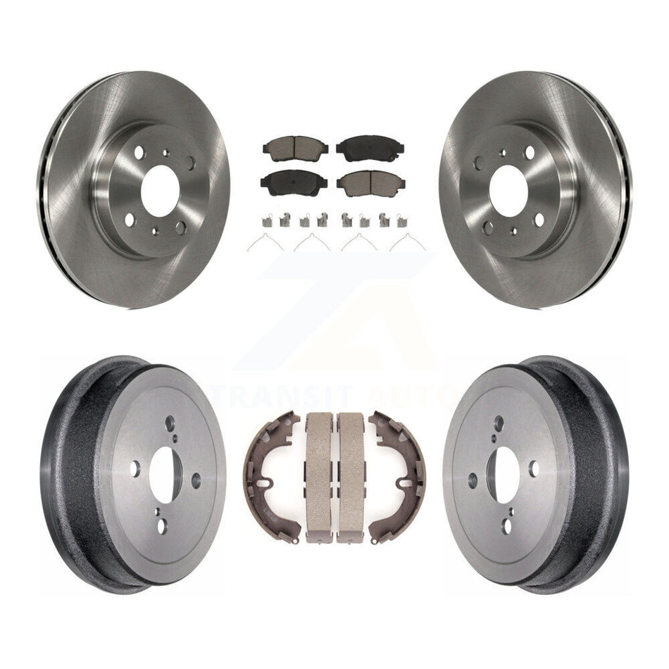 Front Rear Disc Brake Rotors Ceramic Pads And Drum Kit For 1993-1997 Toyota Corolla Geo Prizm K8C-102484