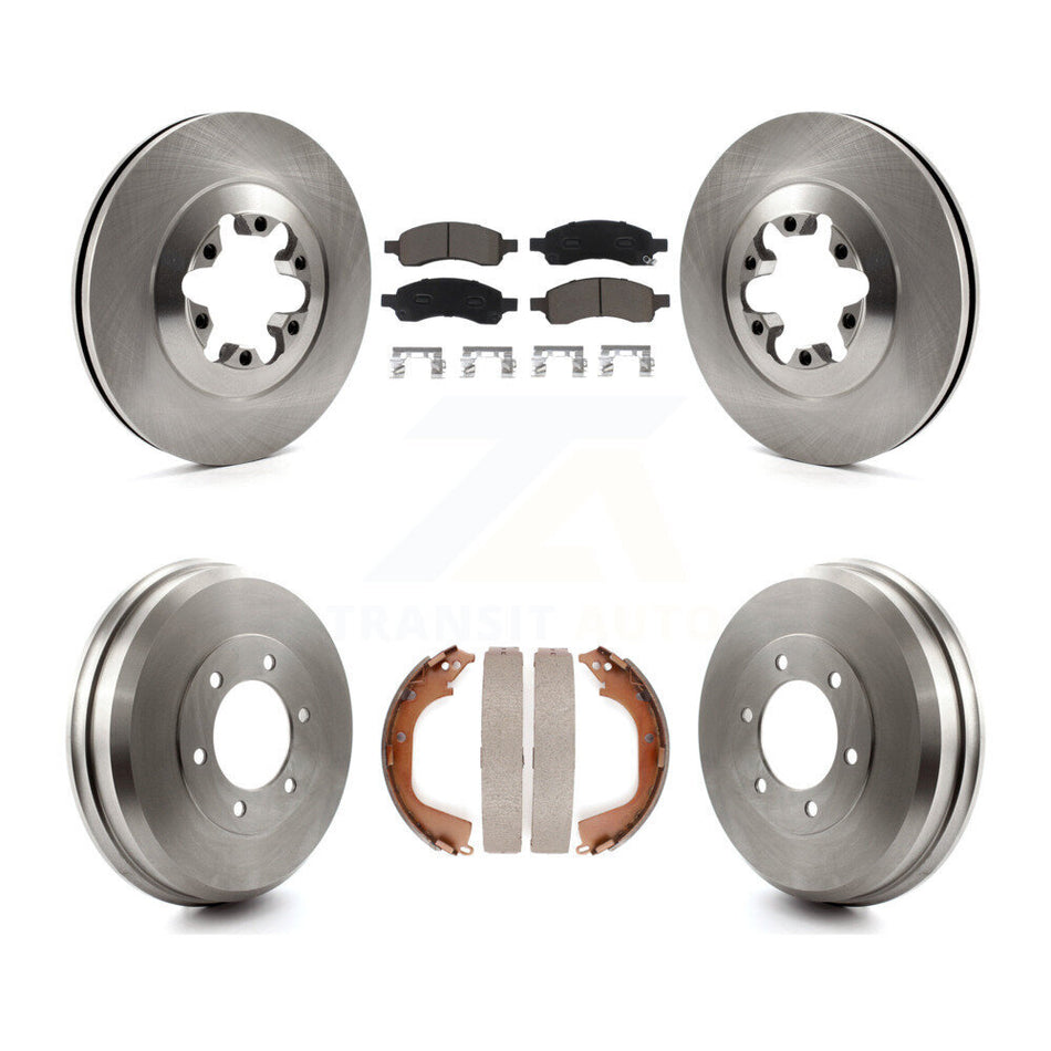 Front Rear Disc Brake Rotors Ceramic Pads And Drum Kit For Chevrolet Colorado GMC Canyon K8C-102485