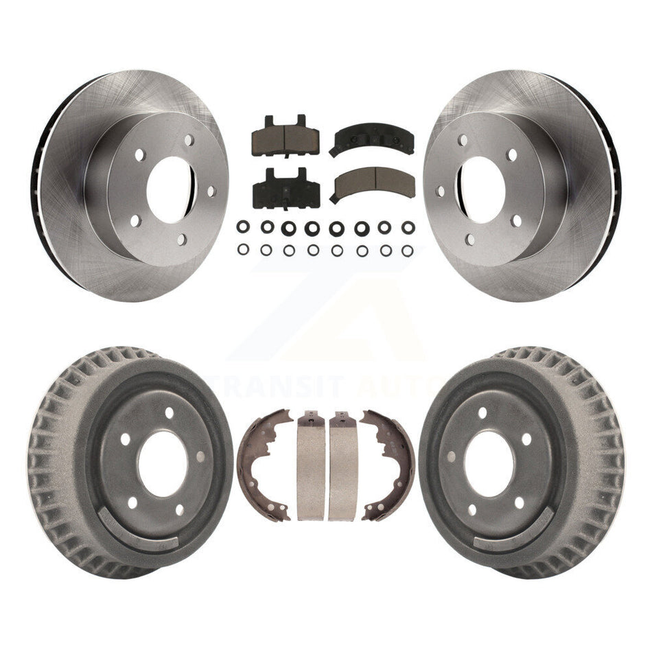 Front Rear Disc Brake Rotors Ceramic Pads And Drum Kit For 1990-2002 Chevrolet Astro GMC Safari AWD K8C-102486