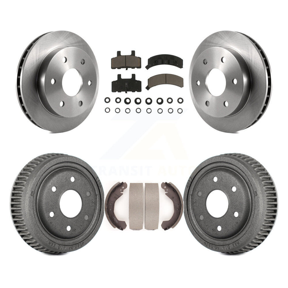 Front Rear Disc Brake Rotors Ceramic Pads And Drum Kit For Chevrolet K1500 GMC Yukon Blazer K8C-102487