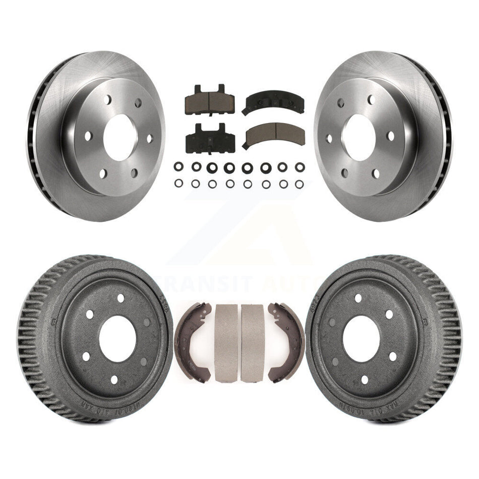 Front Rear Disc Brake Rotors Ceramic Pads And Drum Kit For Chevrolet K1500 GMC Yukon Blazer K8C-102487