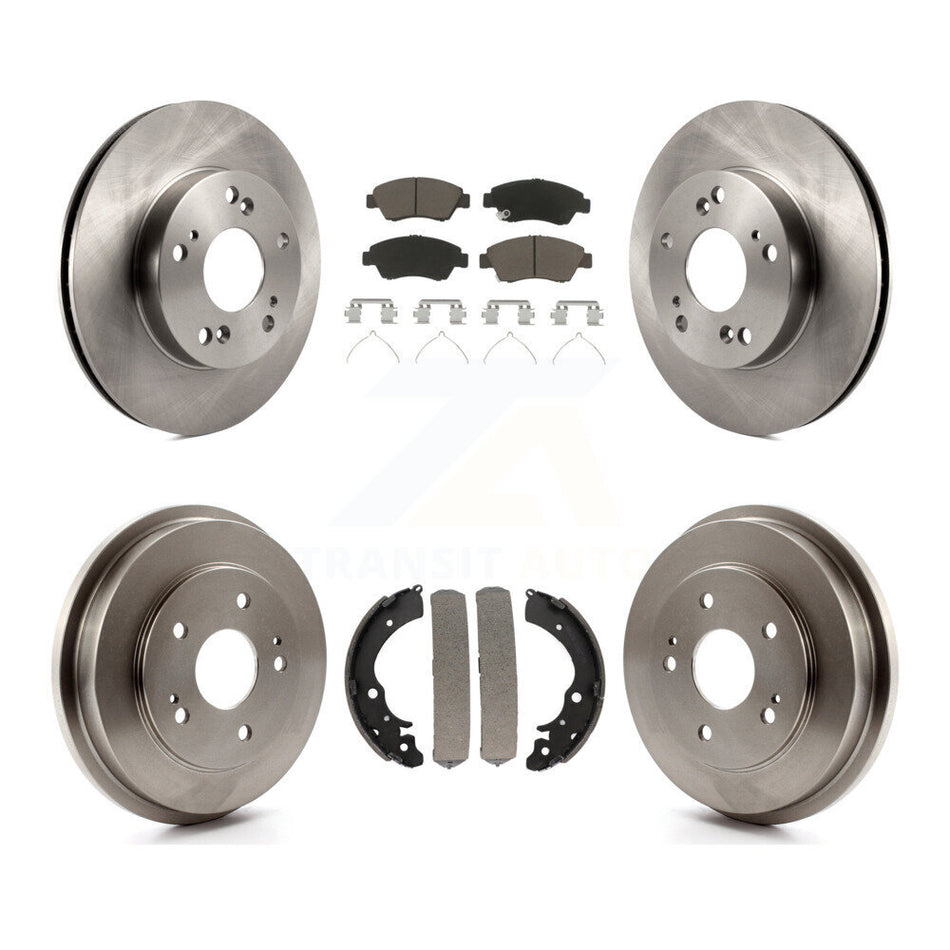 Front Rear Disc Brake Rotors Ceramic Pads And Drum Kit For Honda Civic K8C-102495