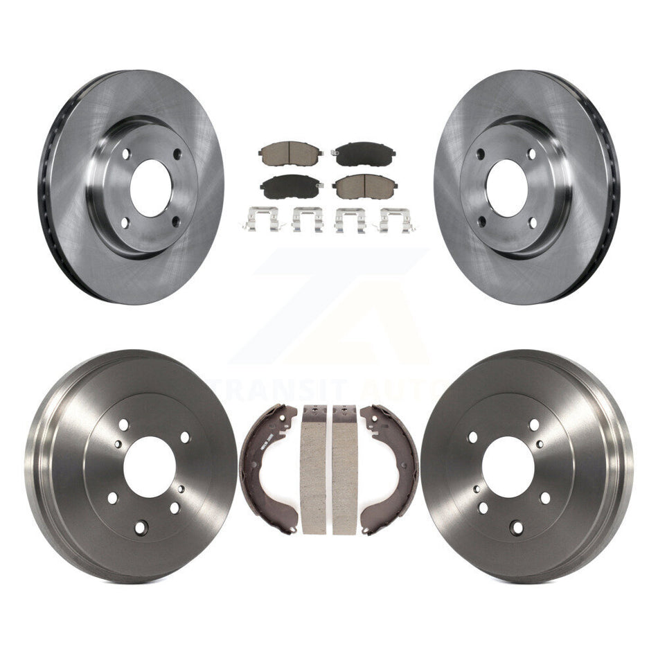 Front Rear Disc Brake Rotors Ceramic Pads And Drum Kit For Nissan Sentra Versa Cube K8C-102499
