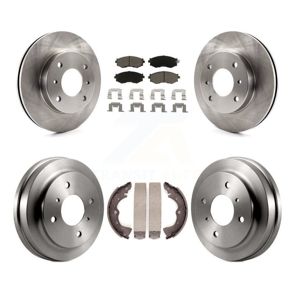 Front Rear Disc Brake Rotors Ceramic Pads And Drum Kit For 2002-2006 Nissan Sentra 1.8L K8C-102523